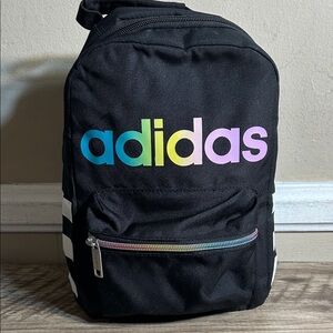 ADIDAS SANTIAGO Lunch Box Bag Cooler Black Rainbow 12”x8”